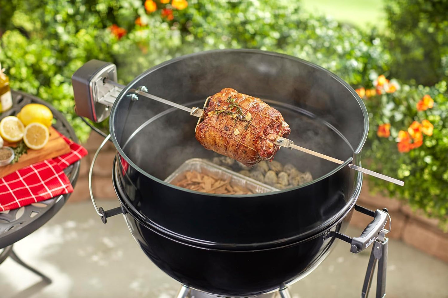 Drehspiess für Holzkohlegrills