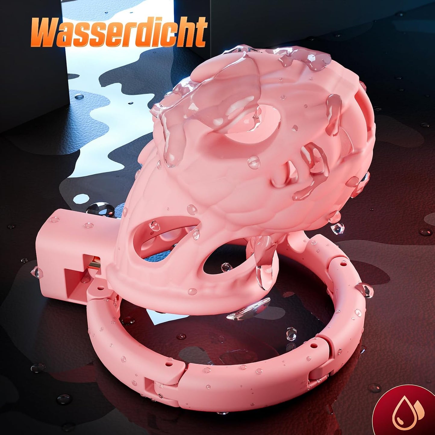Chastity Cage für Männer mit Schloss, Rosa