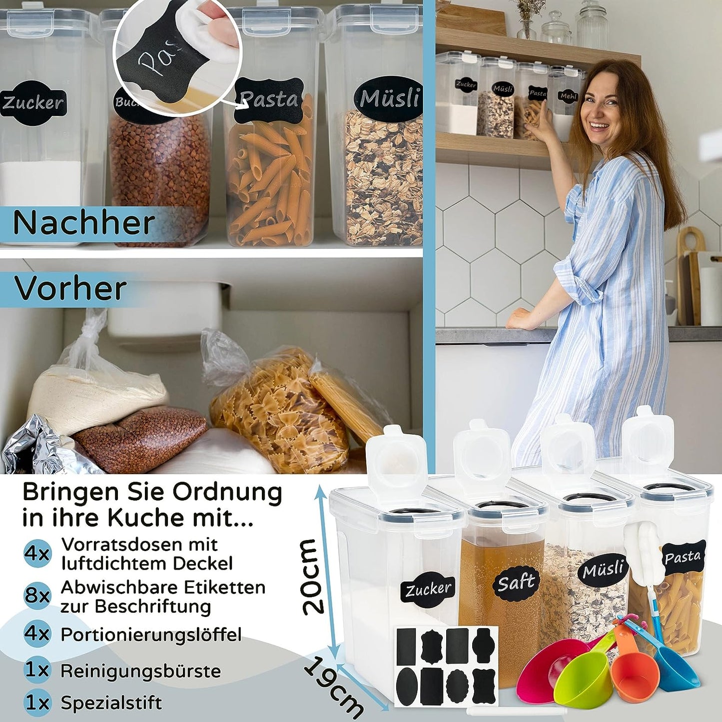 Aufbewahrungsboxen, 4er Set