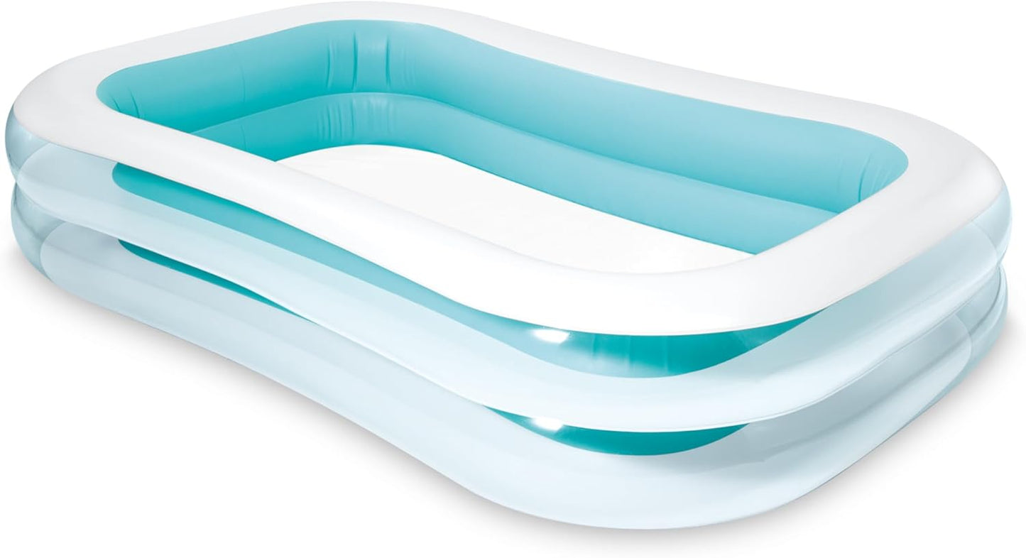 Aufblasbarer Familienpool 56483NP (262x175x56 cm), Himmelblau 262 x 175 x 56 cm