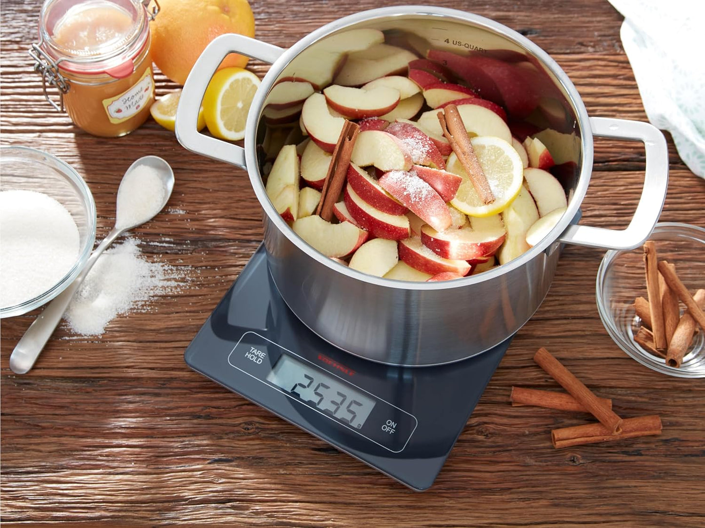Digitale Küchenwaage Page Profi mit 15 kg Tragkraft, Anthrazit