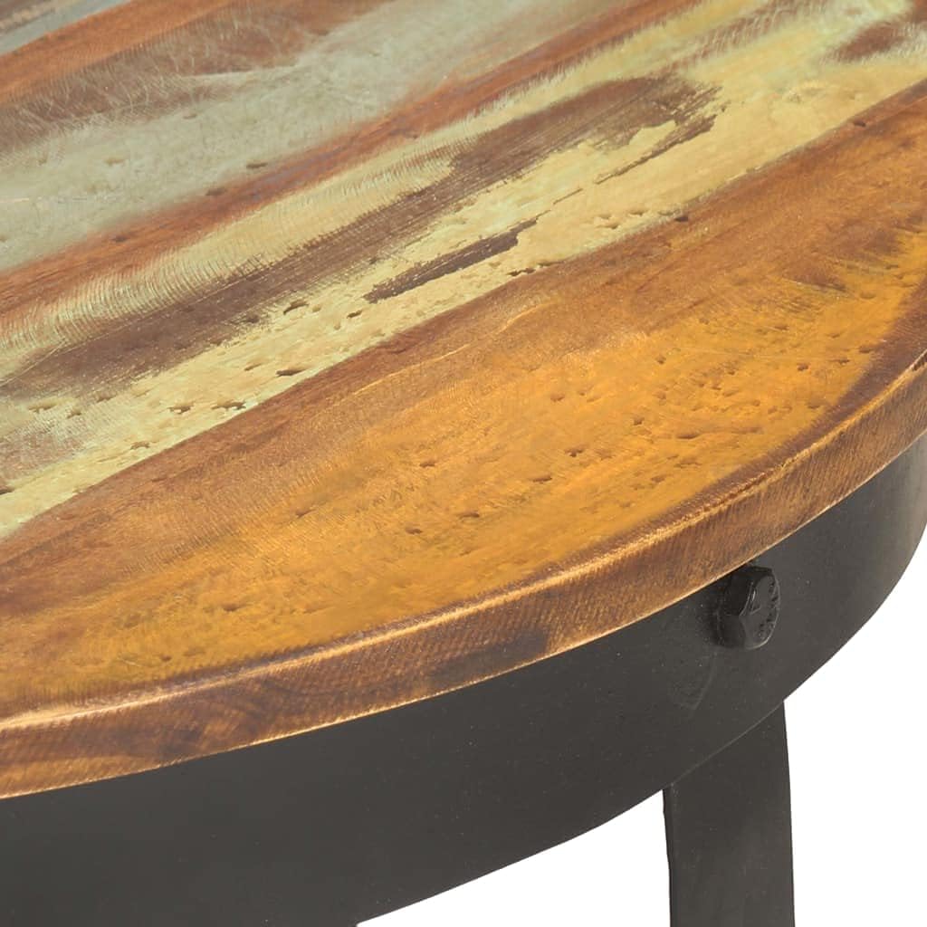Couchtisch im Industriestil aus recyceltem Holz, recyceltes Massivholz 68 x 43 cm