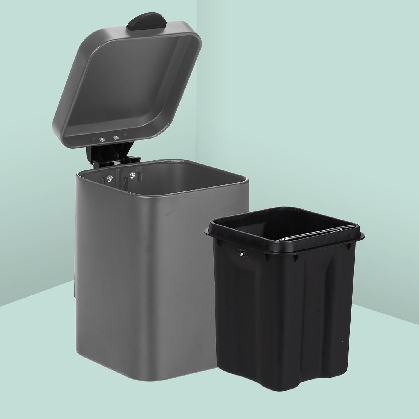 Kosmetikeimer mit Absenkautomatik, Grau