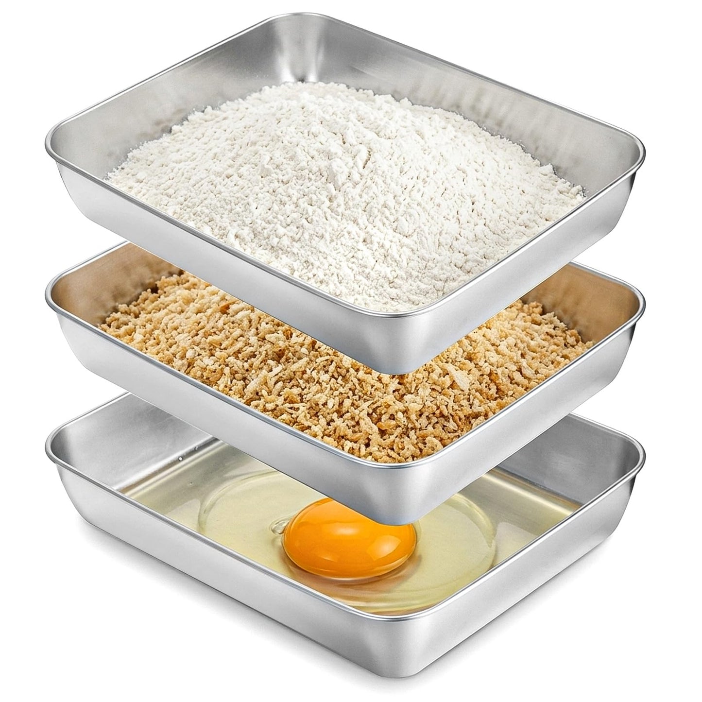 3-teilgies Panierschalen-Set, 30 x 25 x 6cm