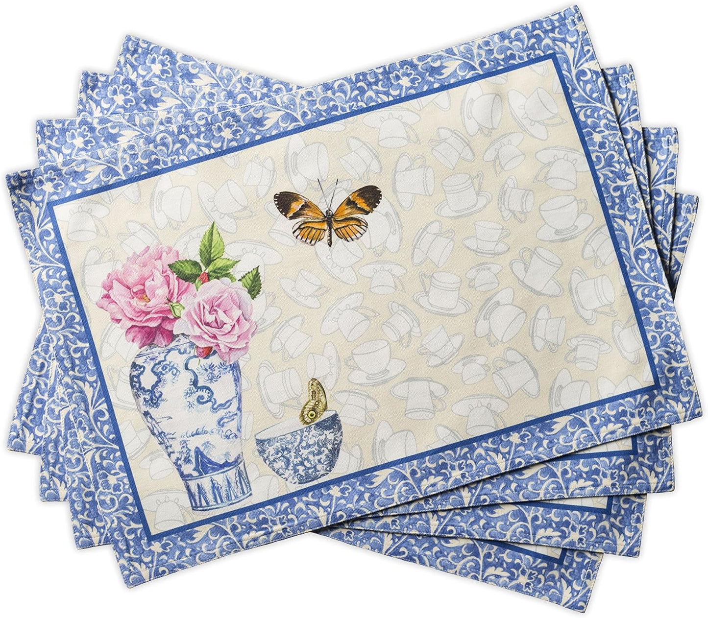 Dekoratives 4er-Tischsets, waschbar, Canton