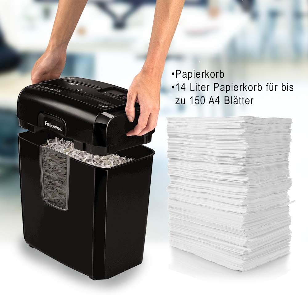 Aktenvernichter, 8C – 8 Blatt – Cross Cut – 14 Liter Papierkorb