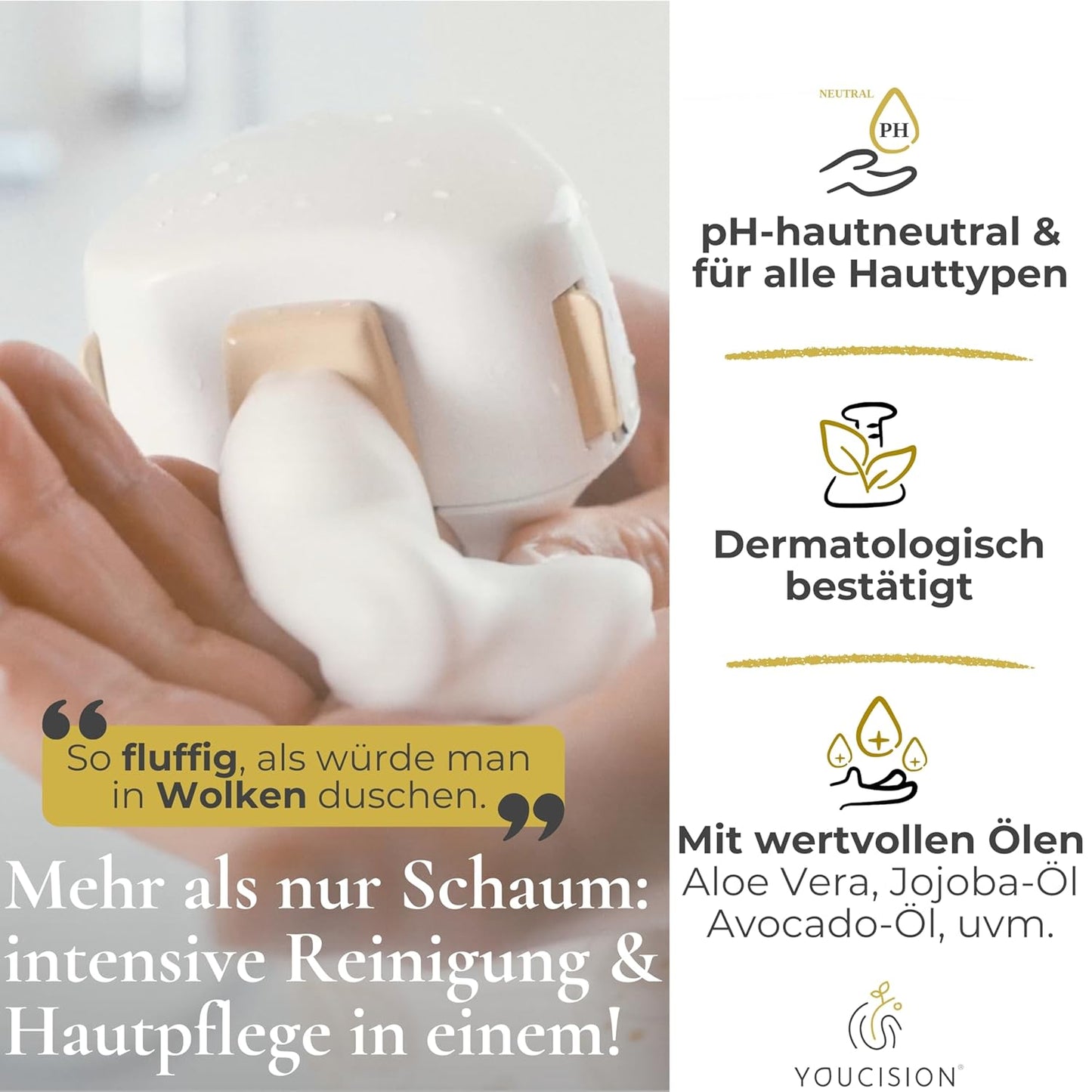 3-in-1 Duschschaum Spender Starter-Set, nachfüllbar, Duftreise Starter-Set 1 stück (1er Pack)