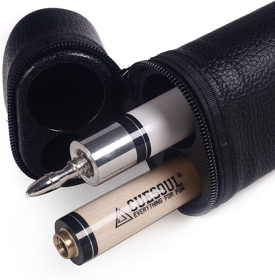 2-teiliger Billiard Queue mit Tasche und Zubehör, white+CASE 11.5mm