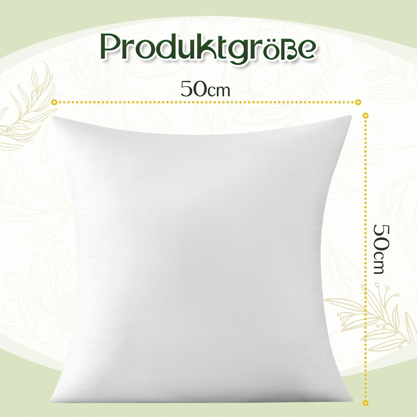 Körperkissen für Seitenschläfer, 50 x 50 cm Weiss (2er Pack)