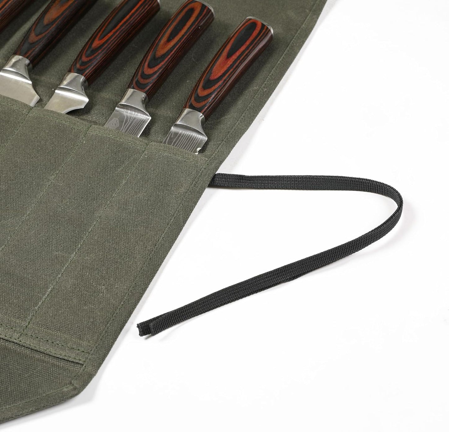 Messer-Rolltasche, Armeegrün