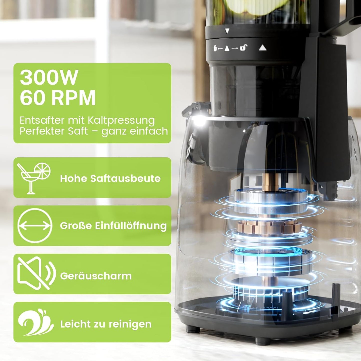 Slow Juicer, Edelstahl