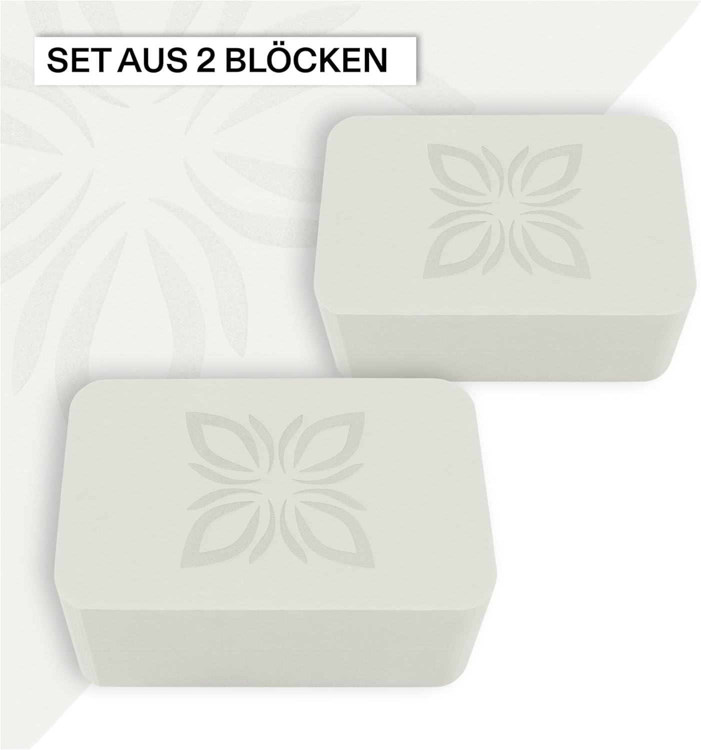 2er-Set Yoga Block, MILKY MARSHMALLOW