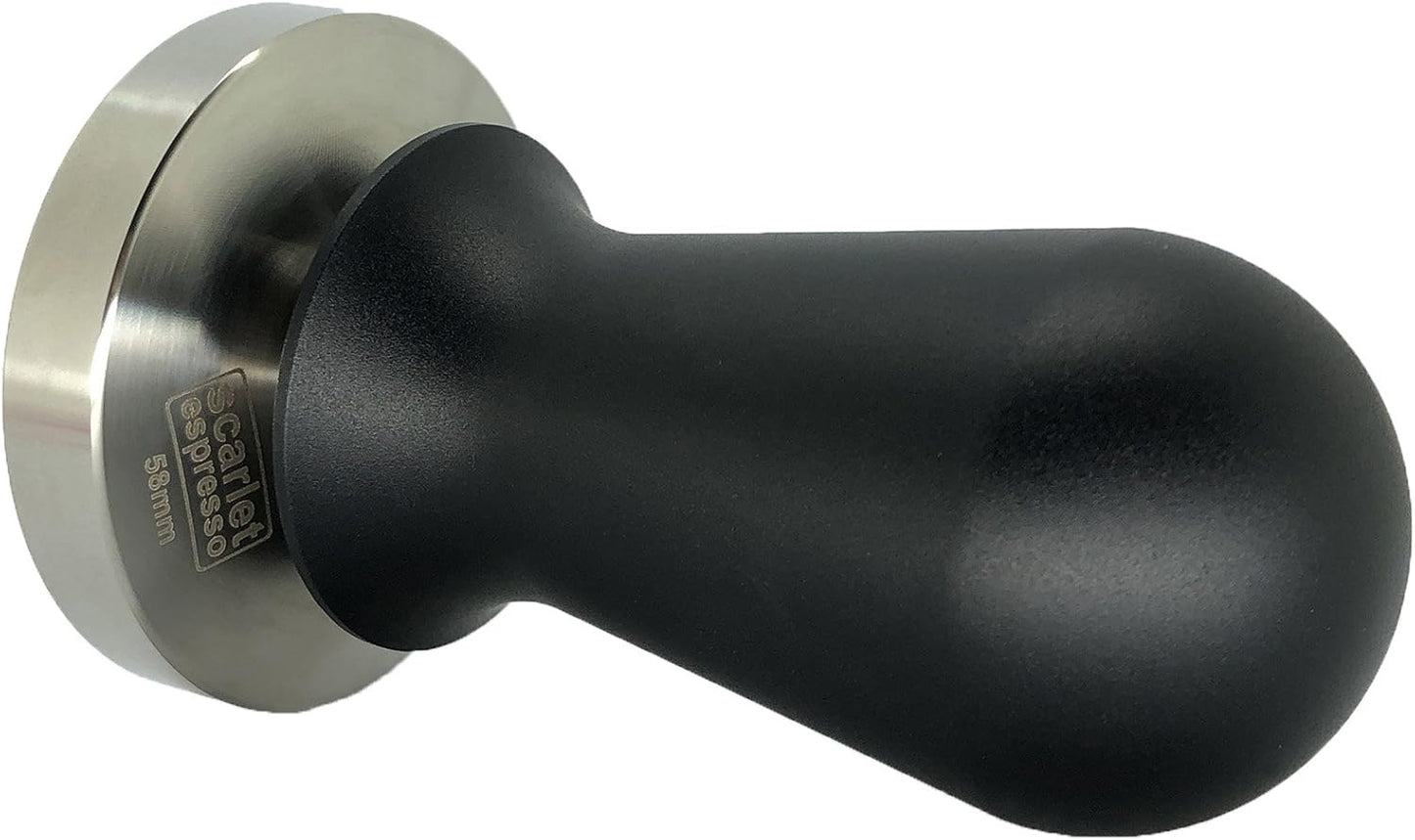 Espresso Tamper Perfetto mit Tamperablage, Set (58 mm + Tamperablage) Schwarz