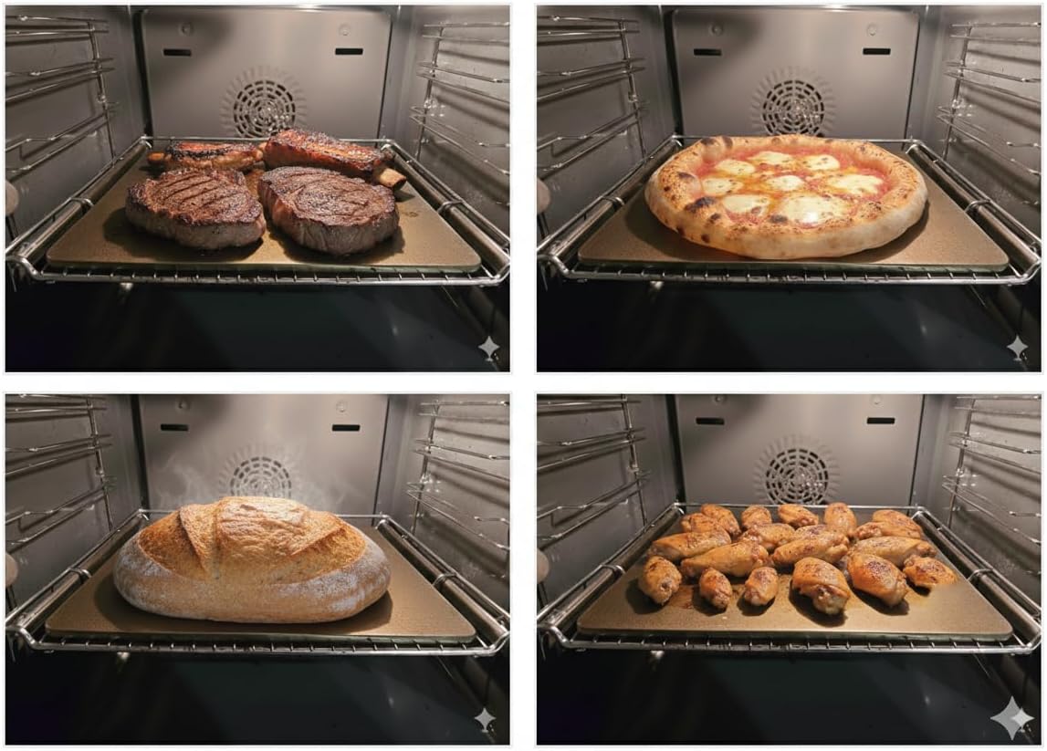 Pizzabackstahl für Ofen und Grill