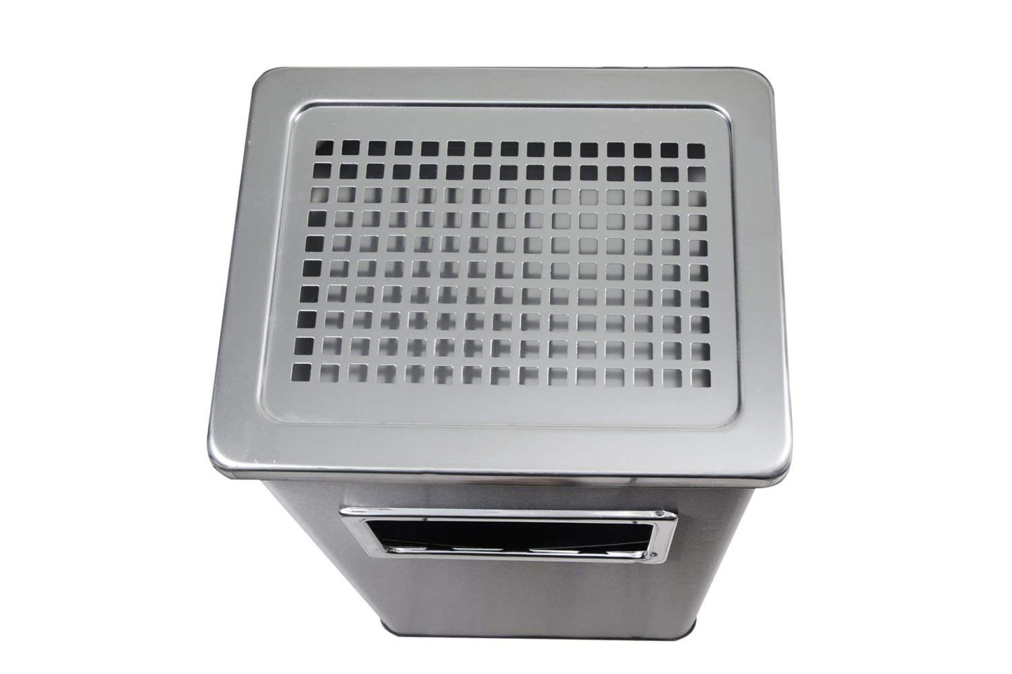 Standaschenbecher mit integriertem Mülleimer, Silber