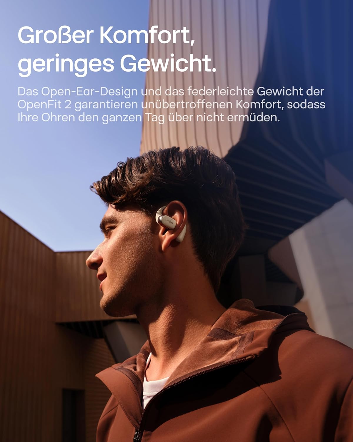 OpenFit 2 Open-Ear-Kopfhörer, Typ-C-Laden Beige