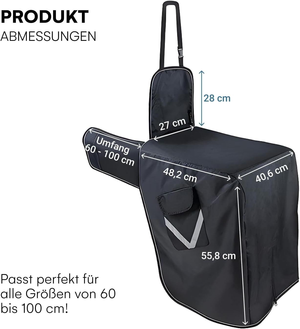 Roller Winter-Beinschutz, Schwarz