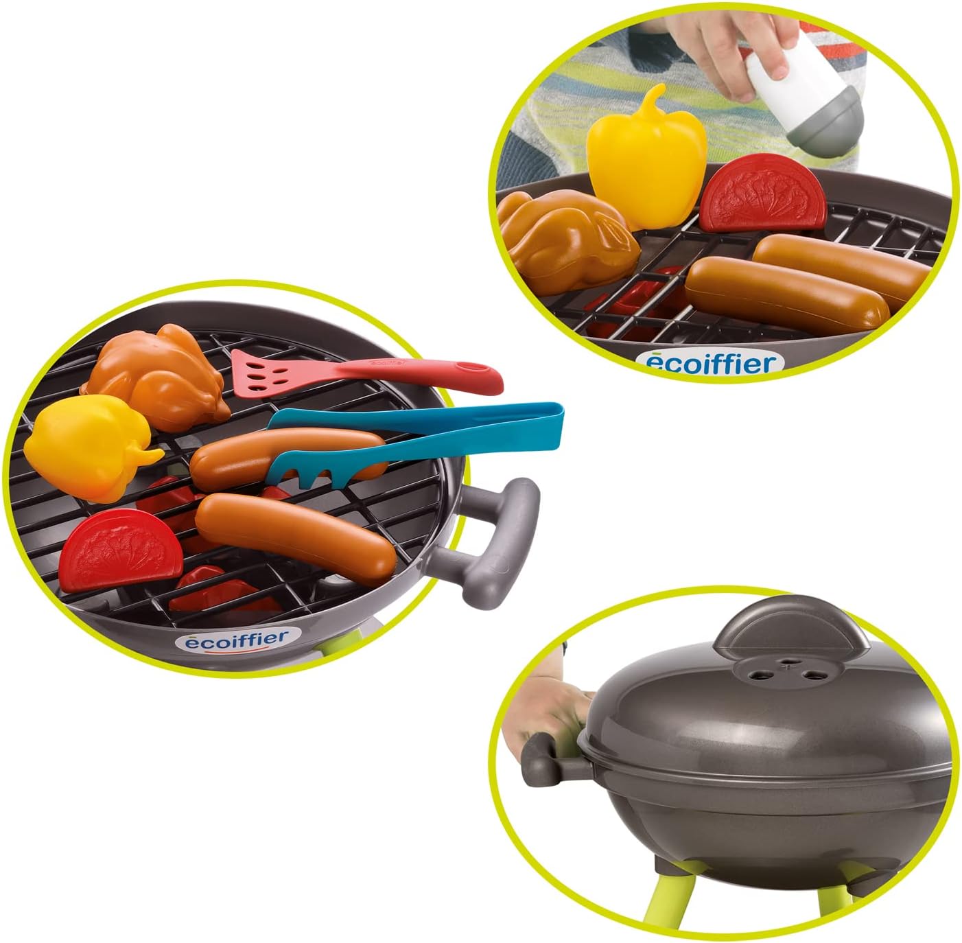 Spielzeug-Kugelgrill-Set für Kinder, Holzkohlegrill