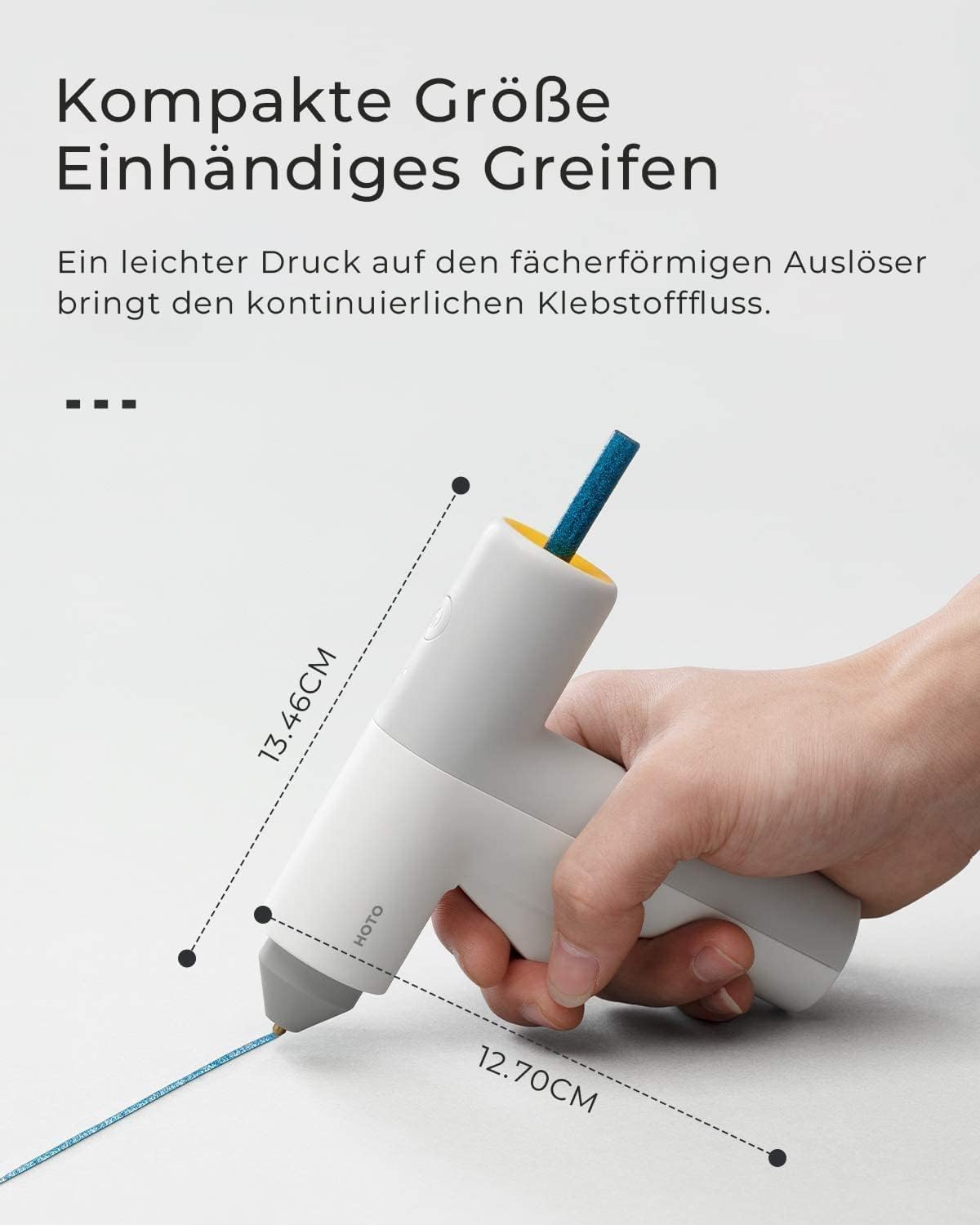Akku-Heissklebepistole mit 10 Klebesticks