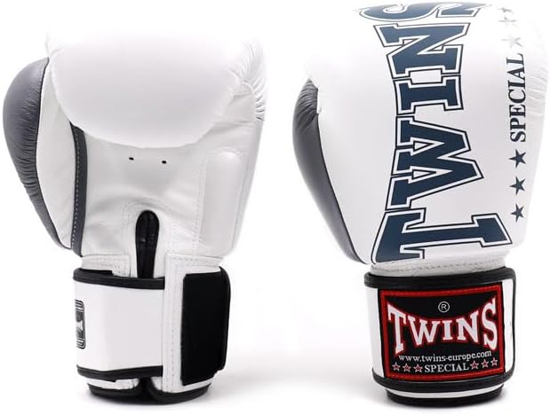 Boxhandschuhe aus echtem Leder 16 oz, Weiß 16 oz