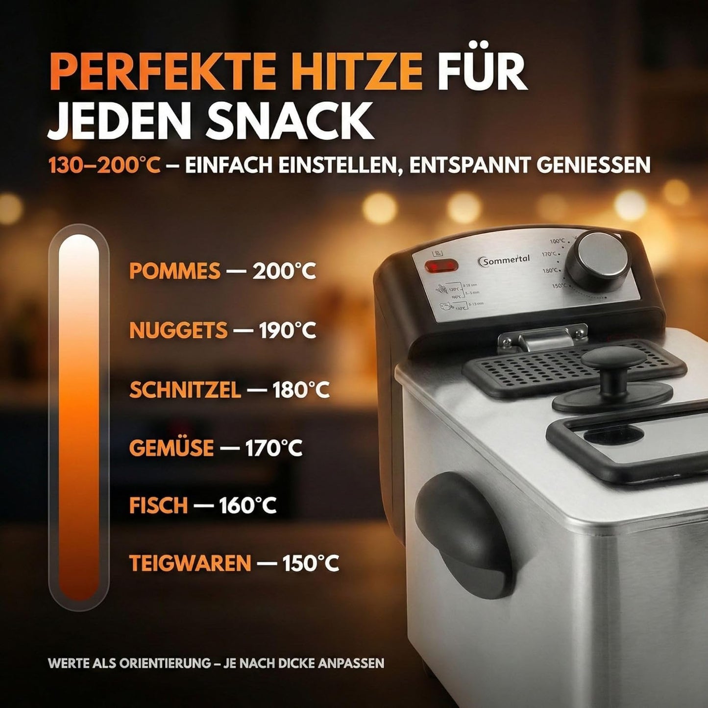 Fritteuse mit Öl, 1 x 3L