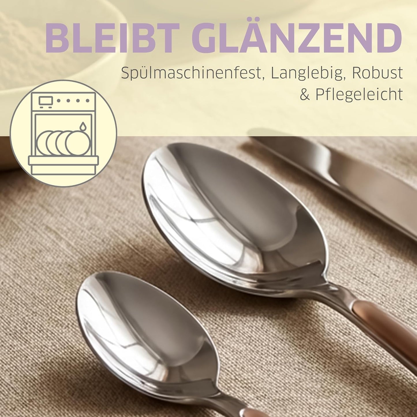 Prisma Besteck-Set, 24-teilig Kakao | 24-teilig