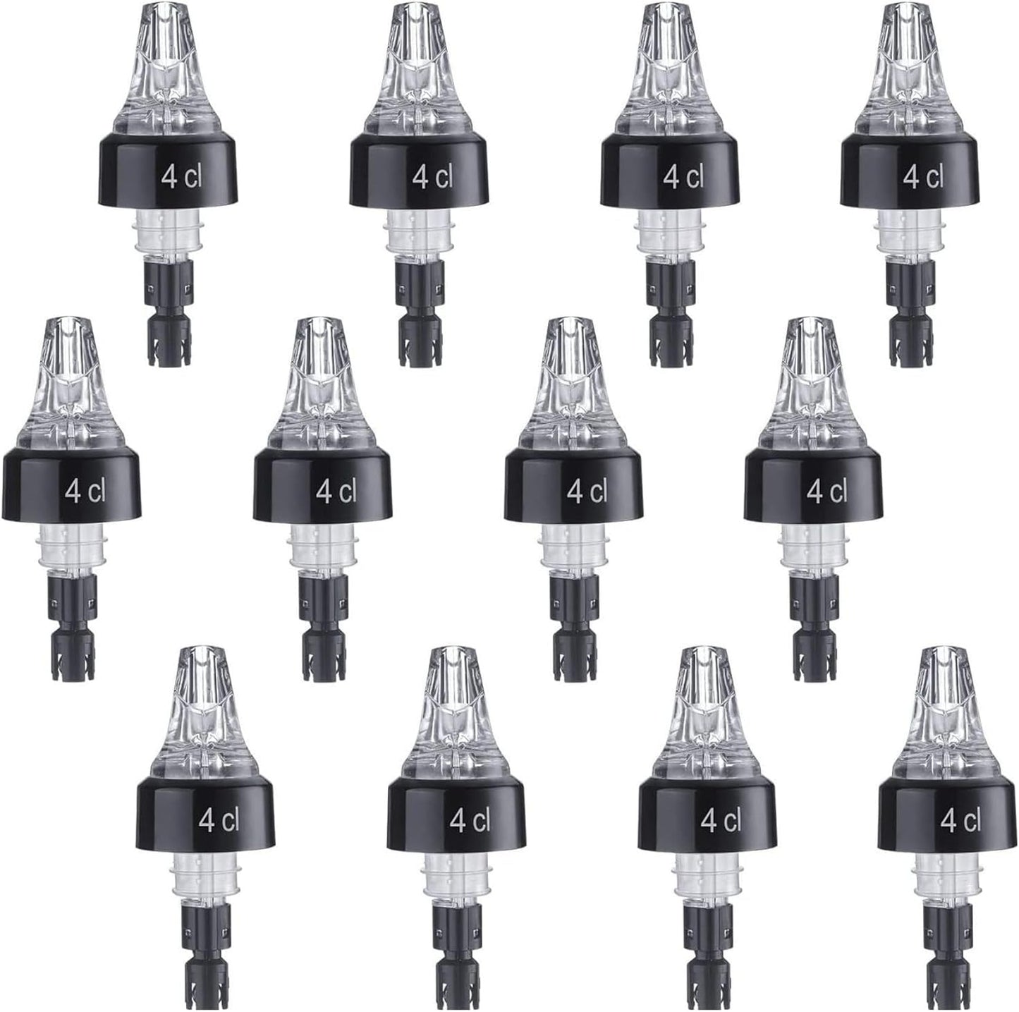 12x Dosier/Mass-Ausgiesser, Transparent 4 cl 12 Stück