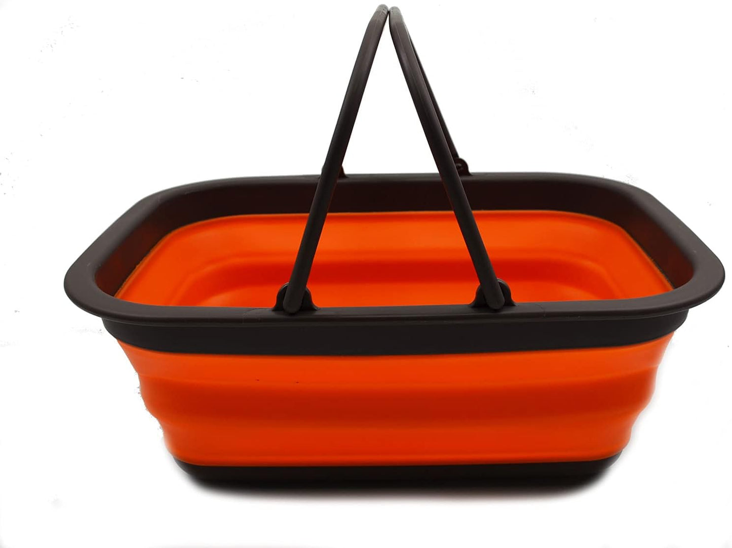 Faltbarer Picknickkorb mit Griff (9.2L), Braun / Orange