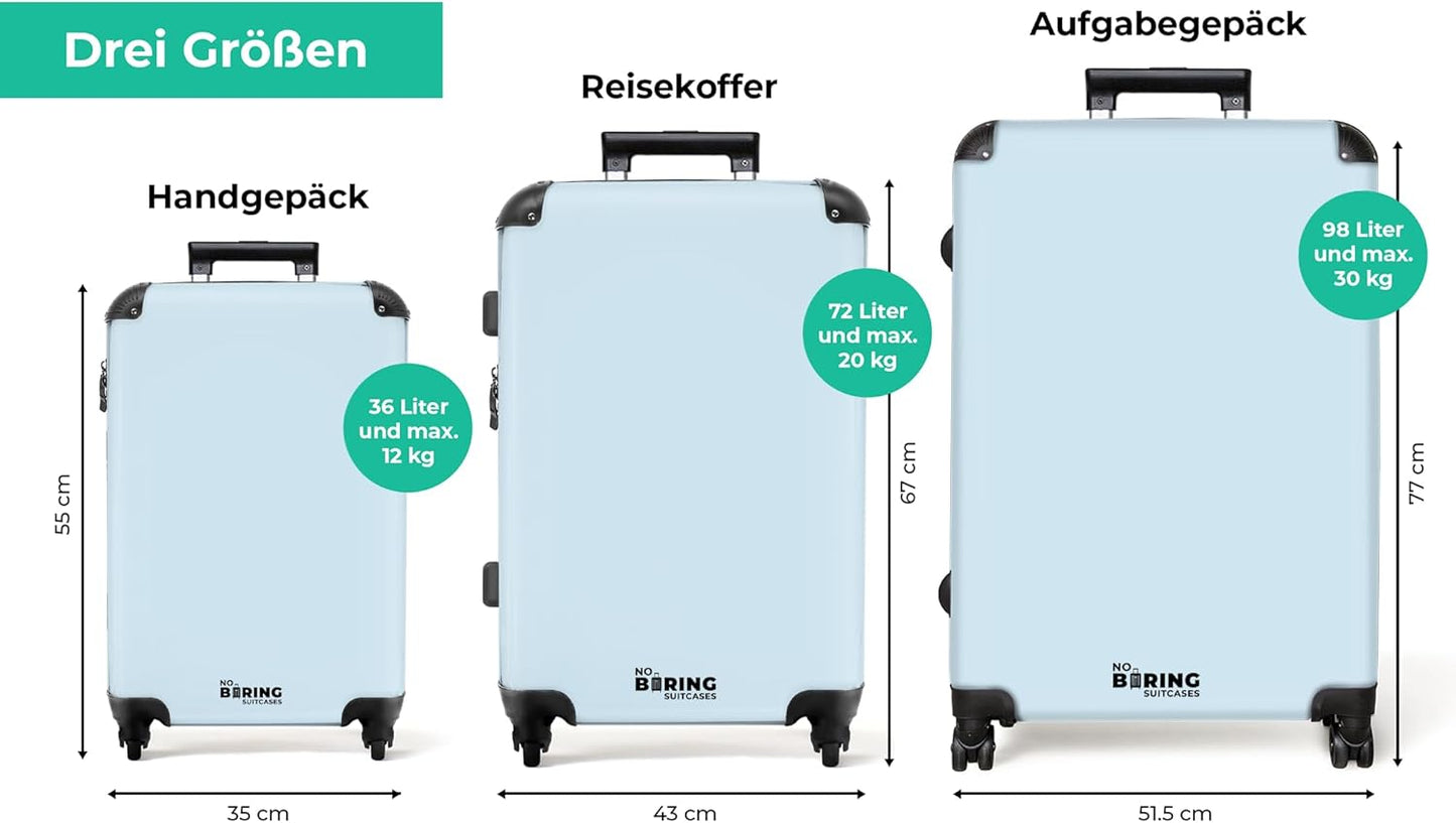 Hartschalenkoffer mit Rollen und TSA-Schloss, Unifarben - Luft Grösse XL
