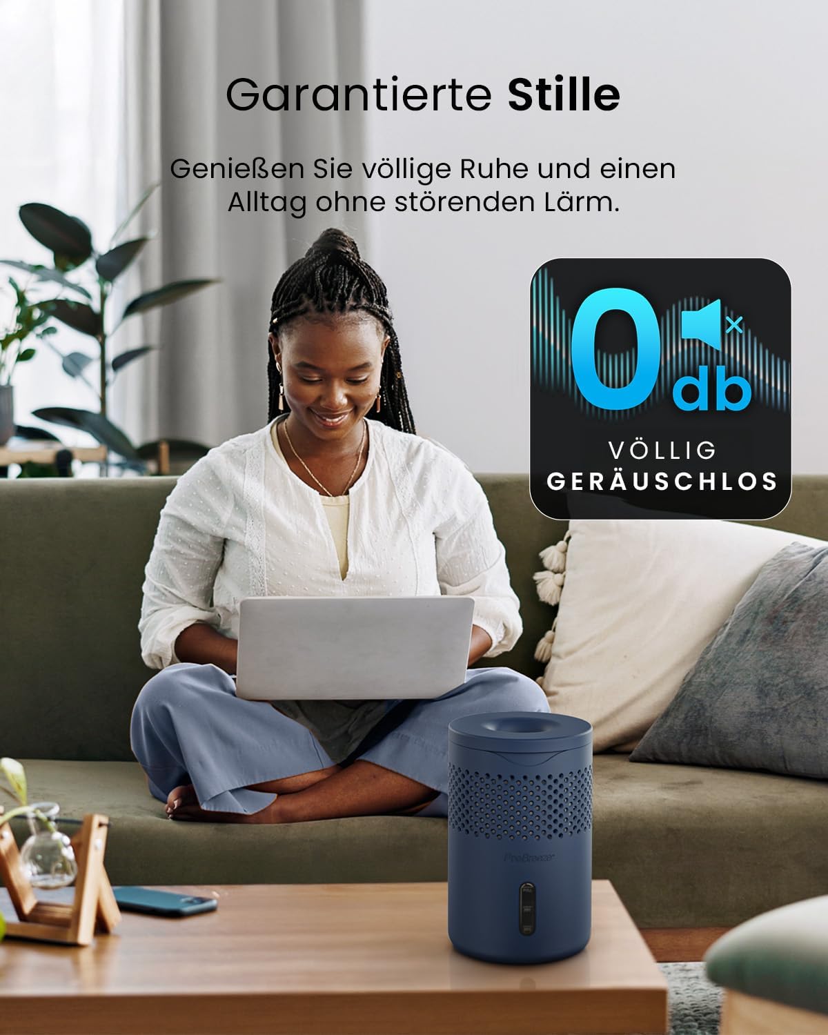 Osmo Mini Luftentfeuchter für Zuhause & Auto, Marineblau