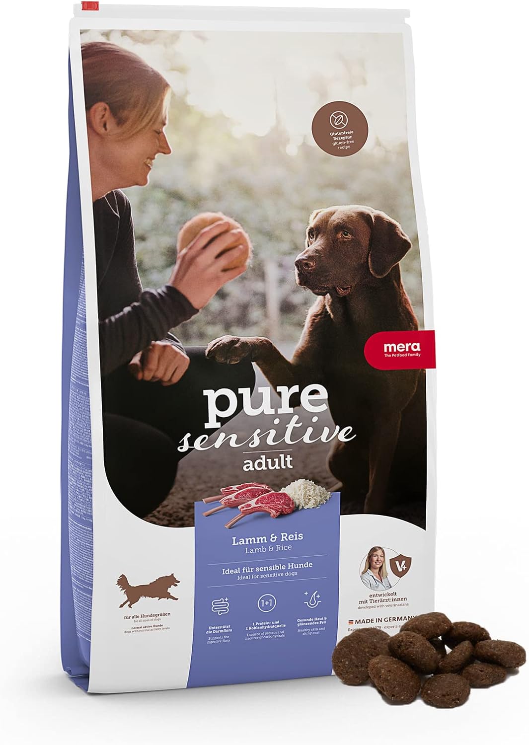 Hundefutter Pure sensitive Lamm und Reis, ohne Weizen und Zucker, 12,5 kg, 12.5kg (1er Pack)