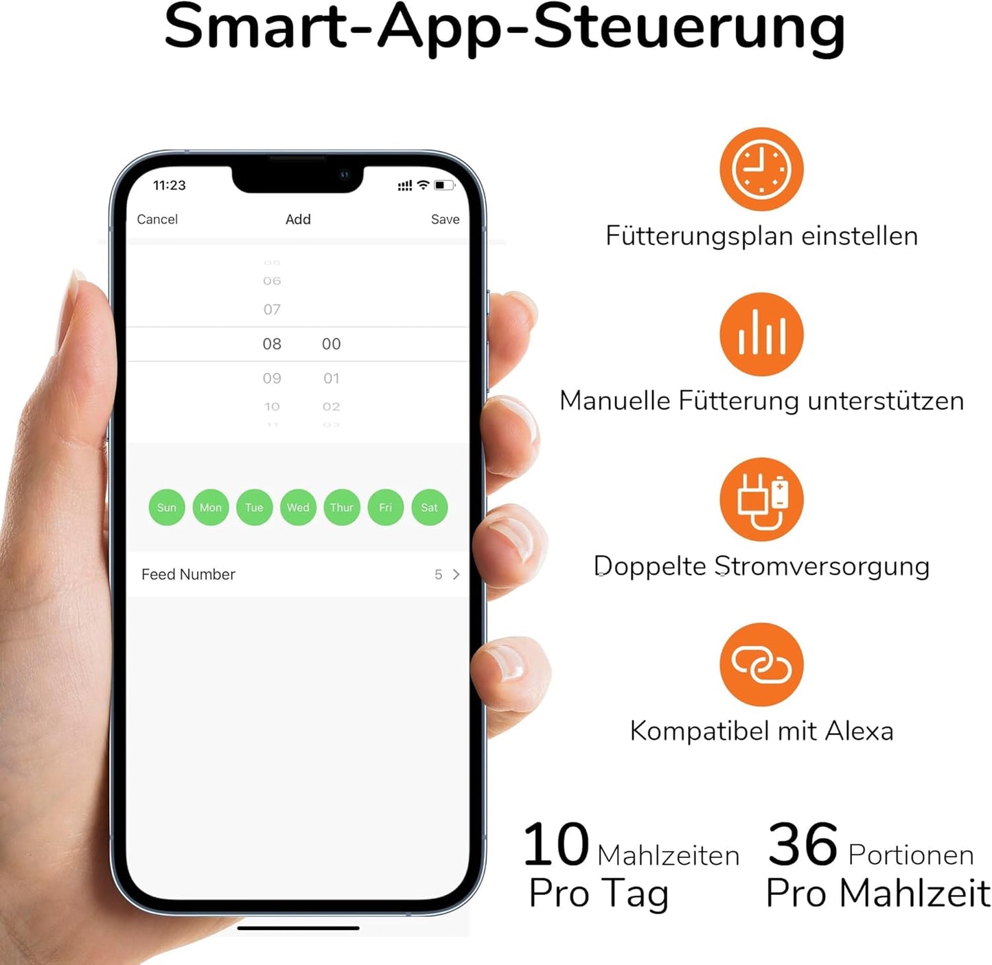Futterautomat, Weiss - WIFI