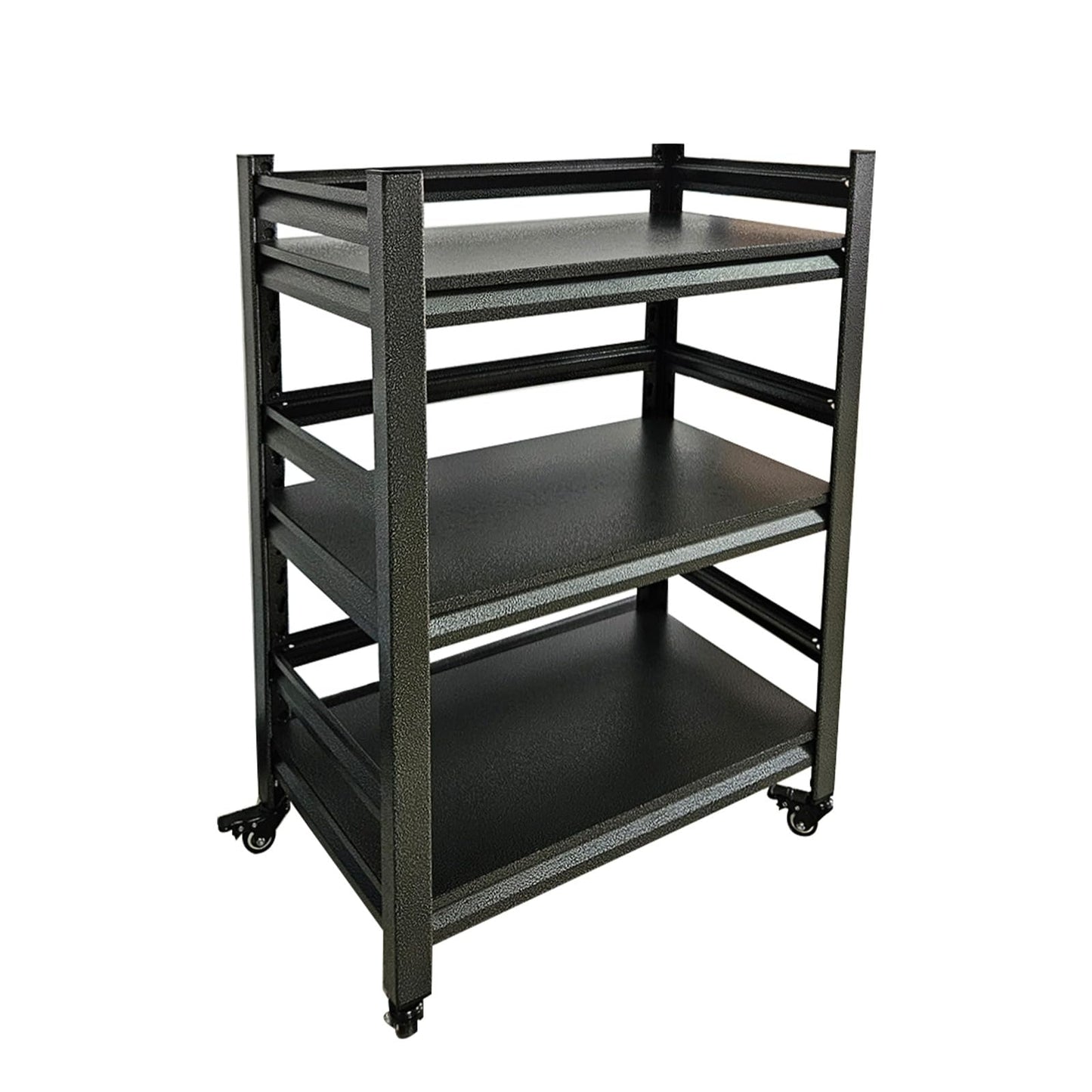 Metallregal mit verstellbaren Einlegeböden und Rollen, 60cmX40cmX80cm