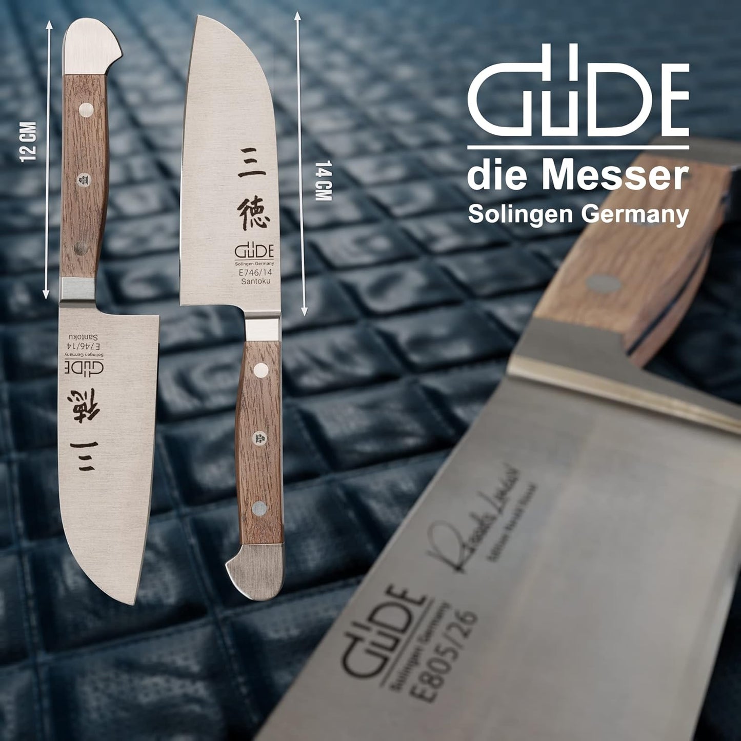 Santokumesser E746/14, Eichenholz, 14 cm