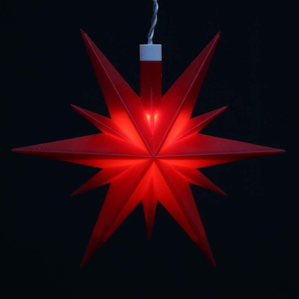 Weihnachtsstern-Set, Rot mit Batteriefach