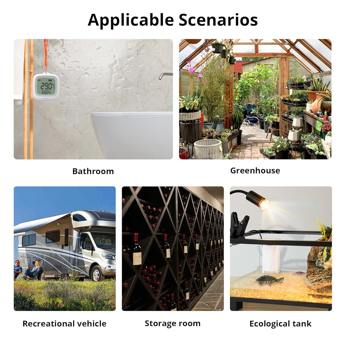 Zigbee LCD Temperatur-Feuchtigkeitssensor SNZB-02WD