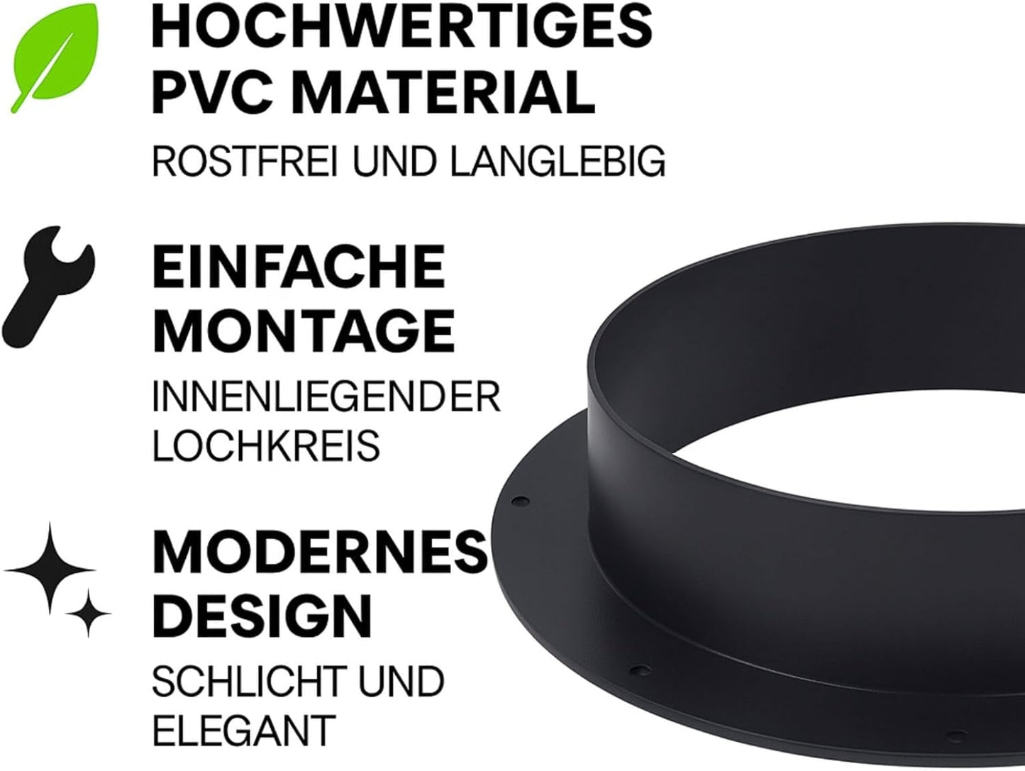 Anschluss Flansch für Lüftungsanlagen, 400 mm, 400 mm