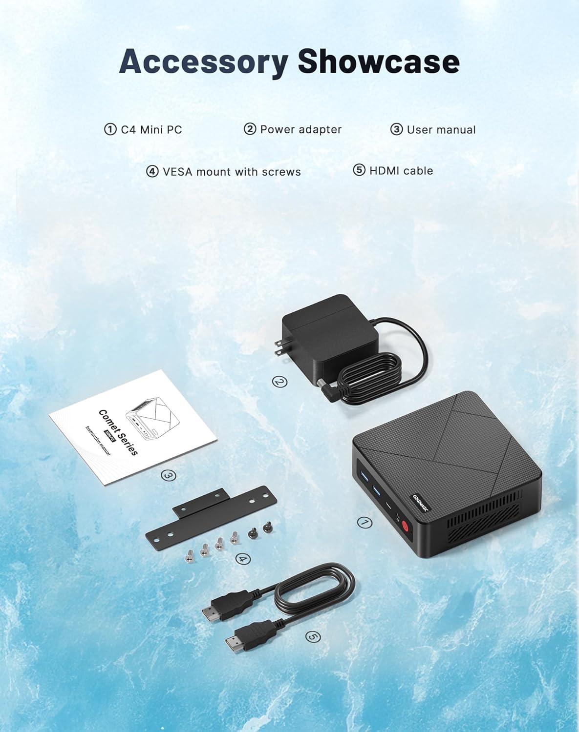 C4 Air Ryzen 5 3500U Mini PC, schwarz