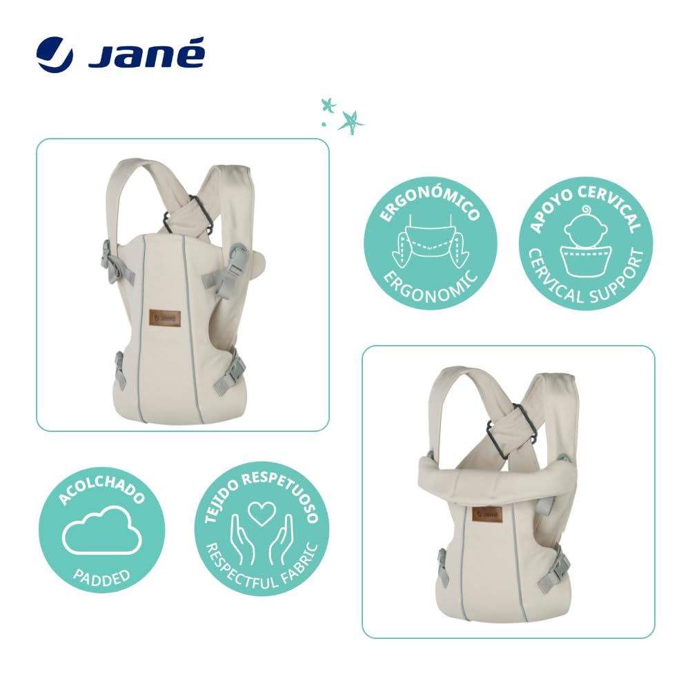 Ergonomische Babytrage Dual, bis 15 kg, 3 Positionen, Beige