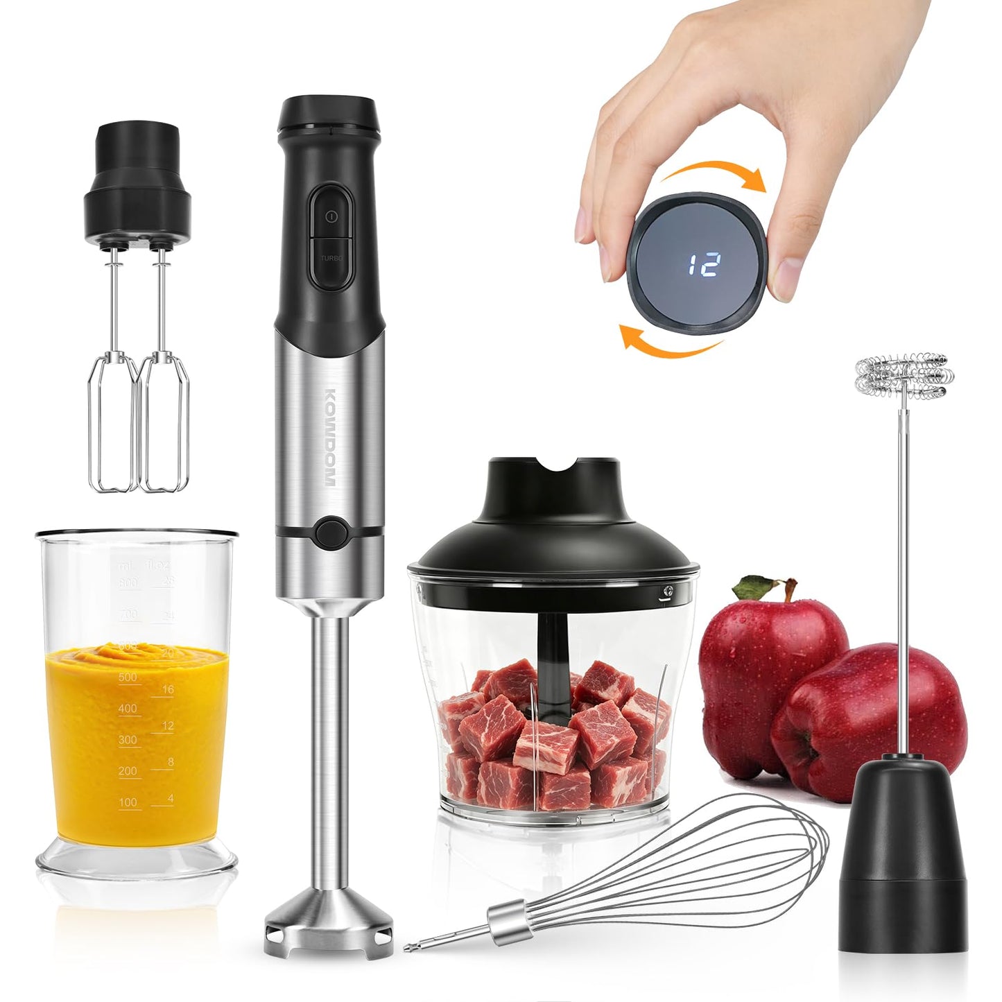 Stabmixer-Set, Silberfarben