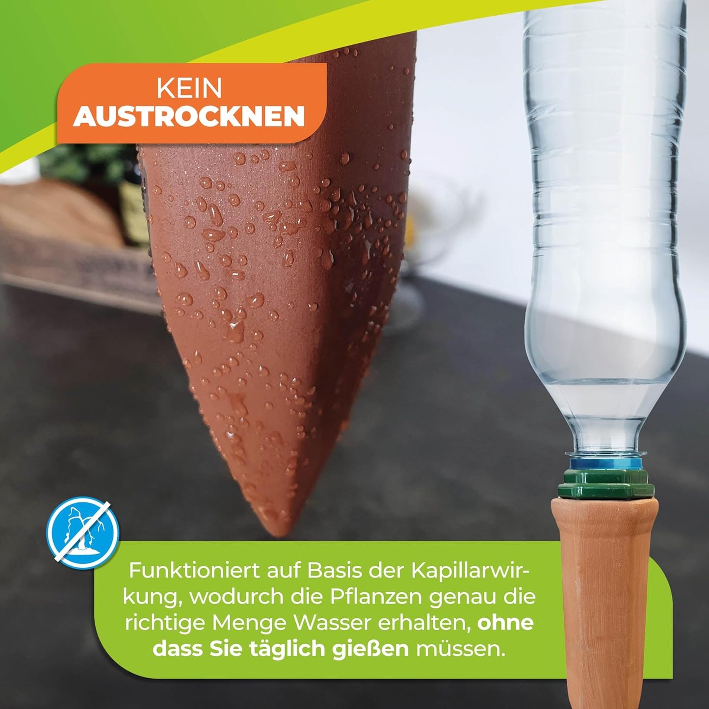 Pflanzen-Bewässerung Tonkegel 4er-Set, Classic 4 Stk