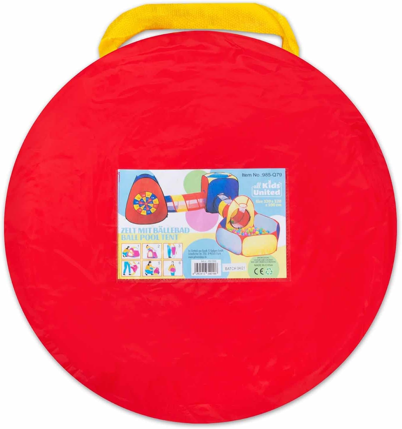 Spielzelt mit Tunnel & Bällebad