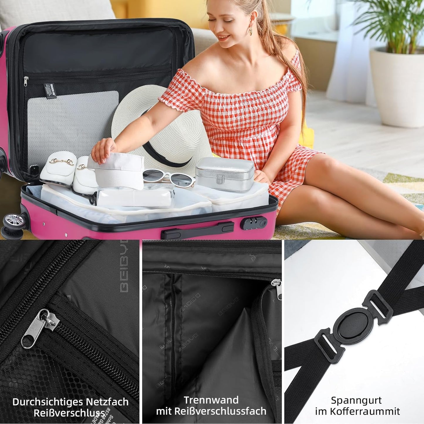 Hartschalen-Trolley, Peach M