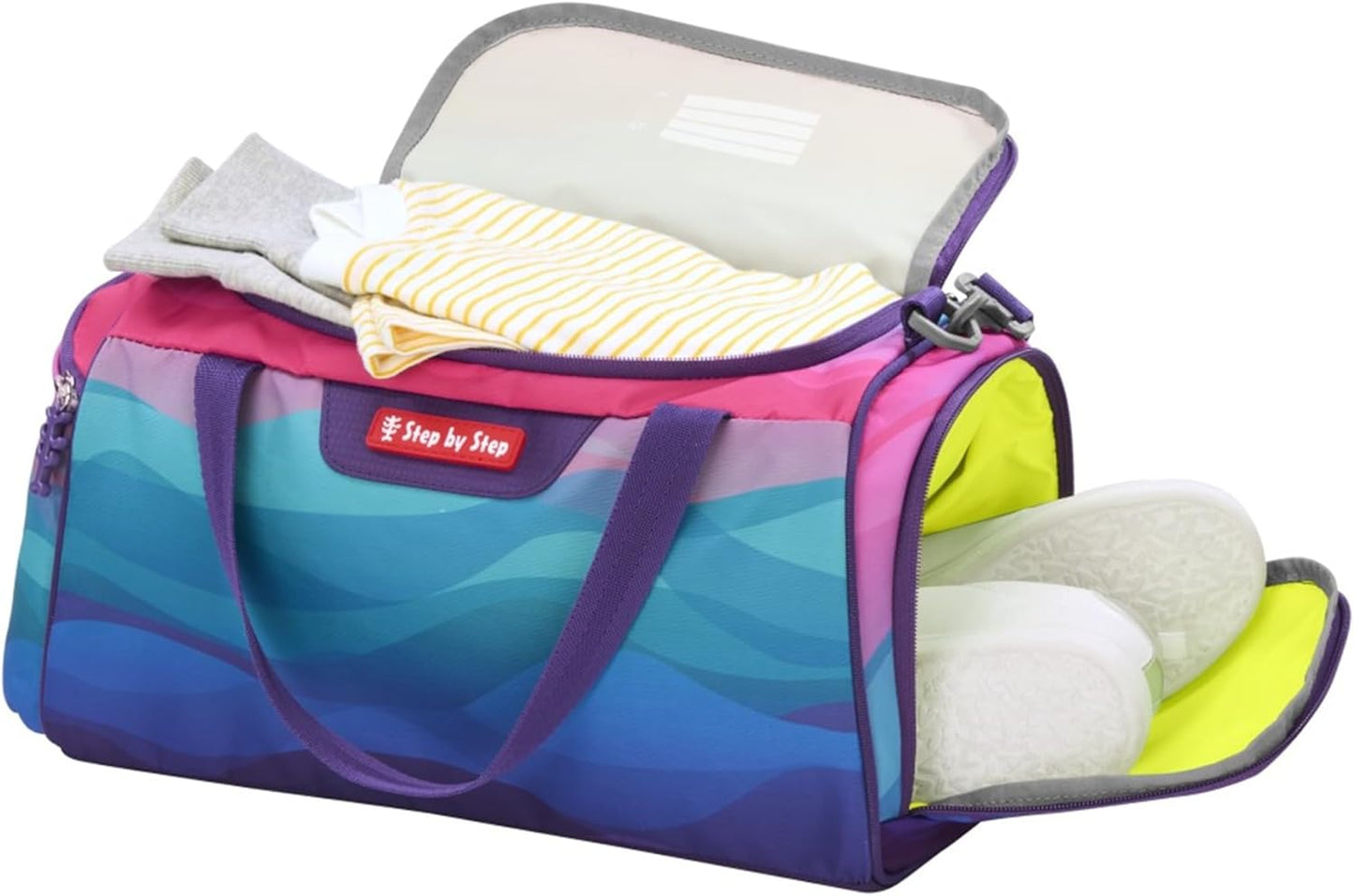 Sporttasche mit Nasswäschefach, Dolphin Lana - Blau-rosa