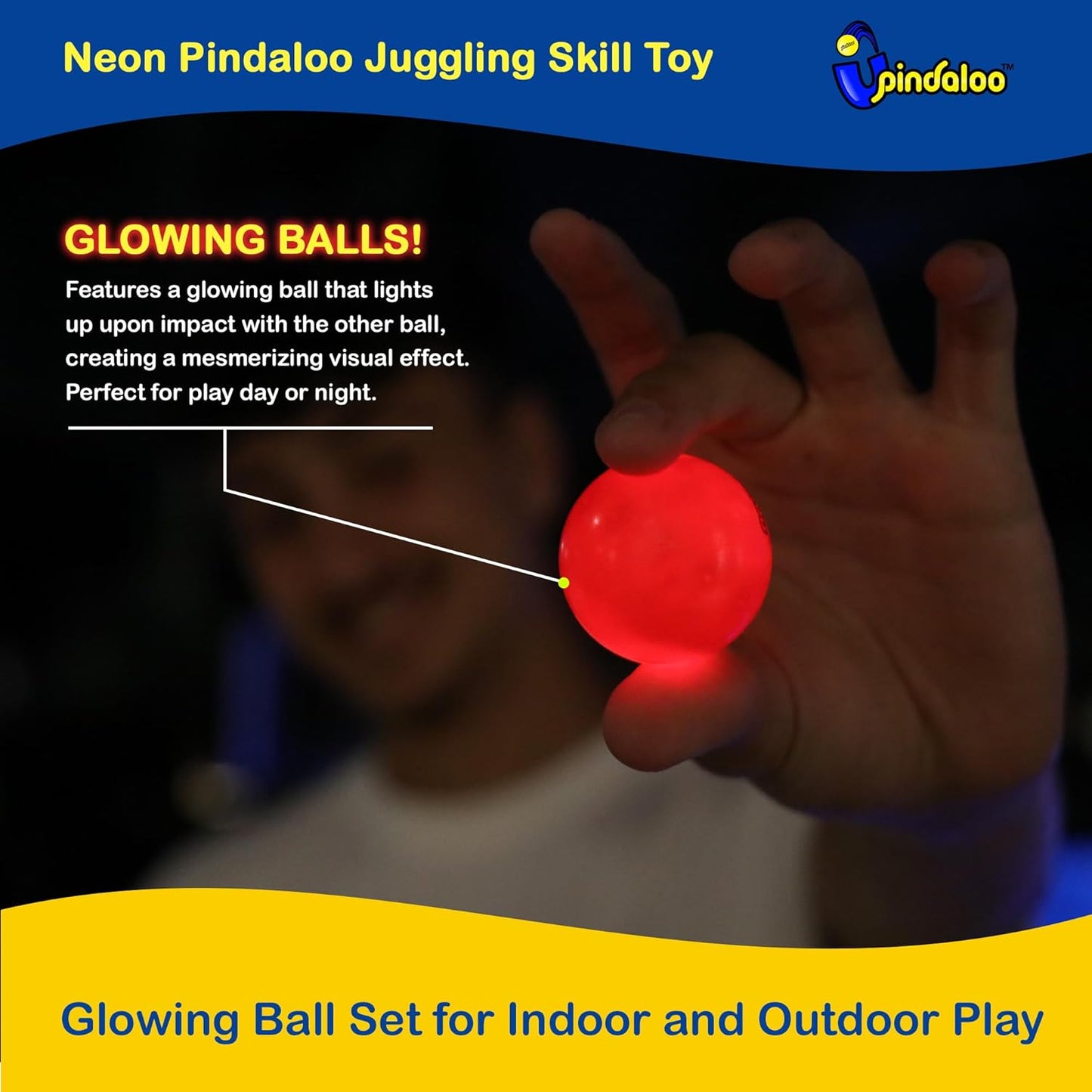 Geschicklichkeitsspiel mit Bällen, Neon