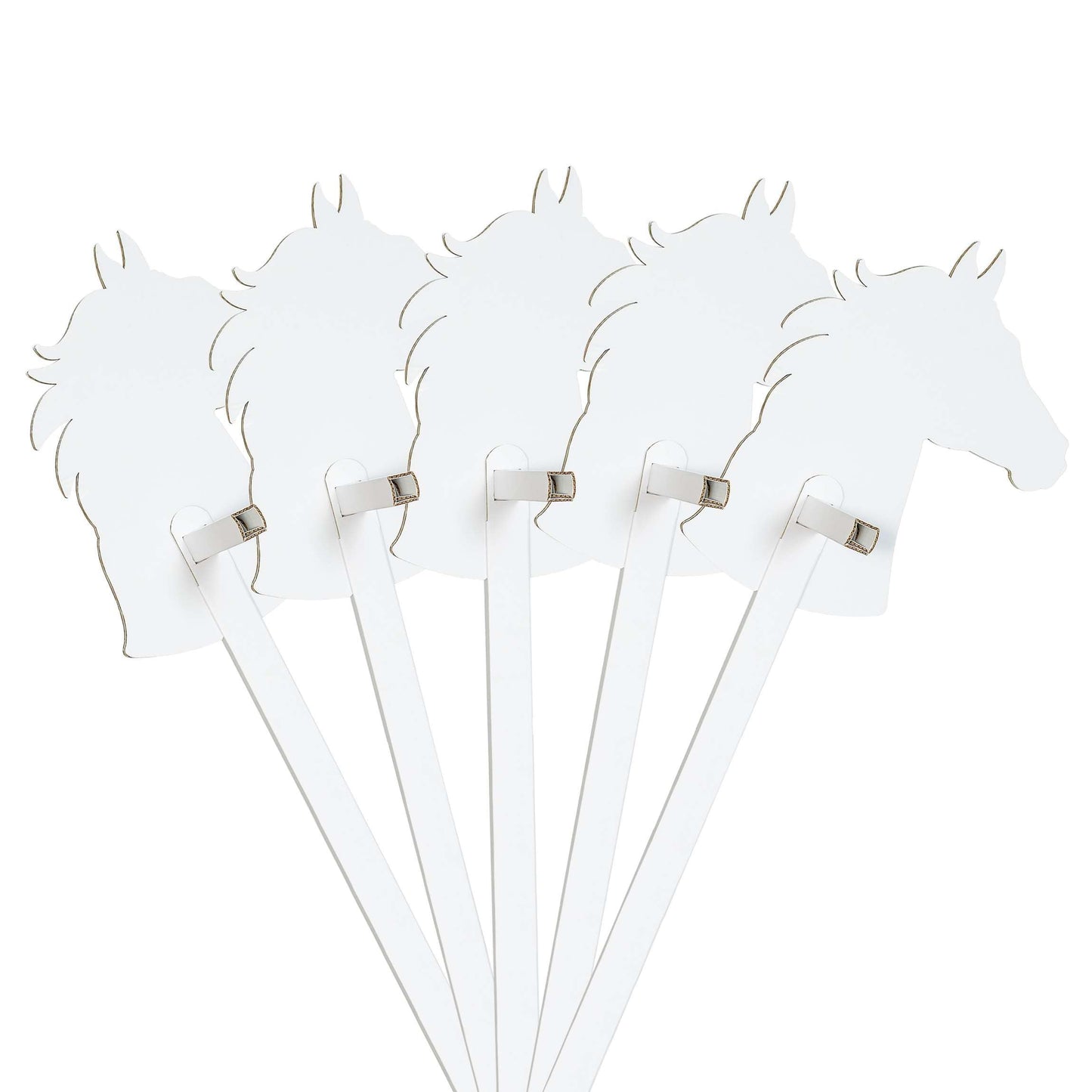 Steckenpferd Bastelset, Set Pferd Weiß Zum Bemalen/Bekleben