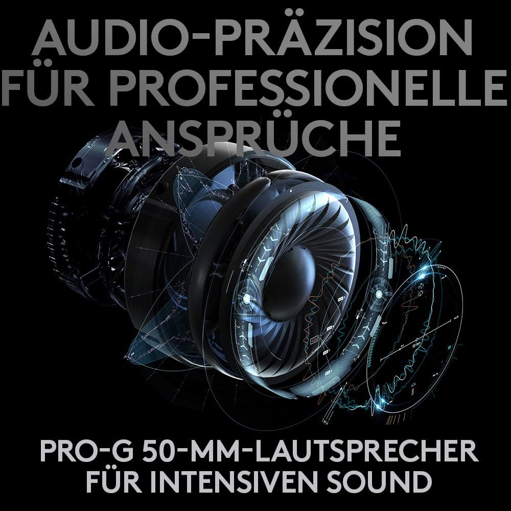 Pro X Lightspeed Gaming-Headset mit Blue VO!CE Technologie, Standard Edition Headset Schwarz