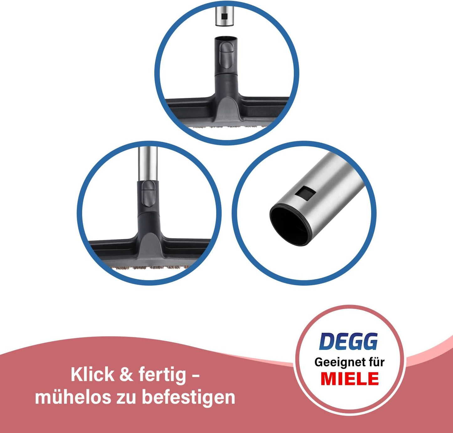 Teleskoprohr für Miele Staubsauger 35 mm Klicksystem