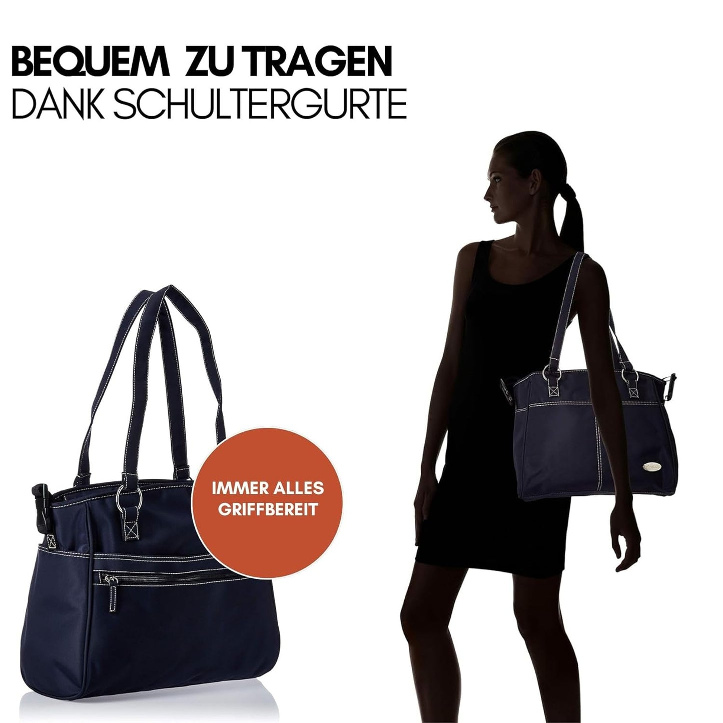 City Bag Wickeltasche mit Wickelunterlage, Navy