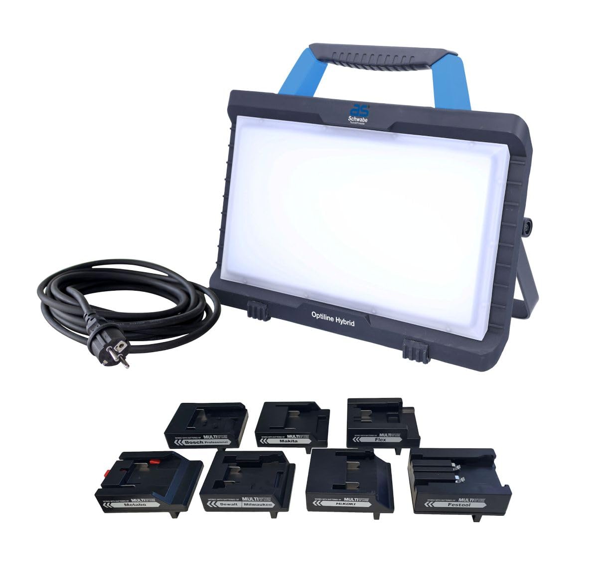 Optiline Hybrid LED-Arbeitsleuchte mit Akku/Netzbetrieb